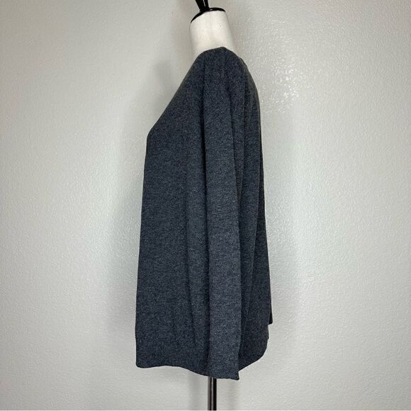 Kuho Wool Blend Gray Long Sleeves Sweater - Picture 4 of 10